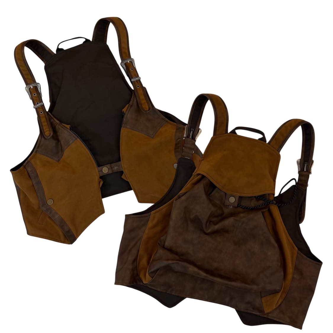 미발매 샘플) 앤더슨벨 웨스턴 브라운 스웨이드 베스트 백팩 상품이미지1