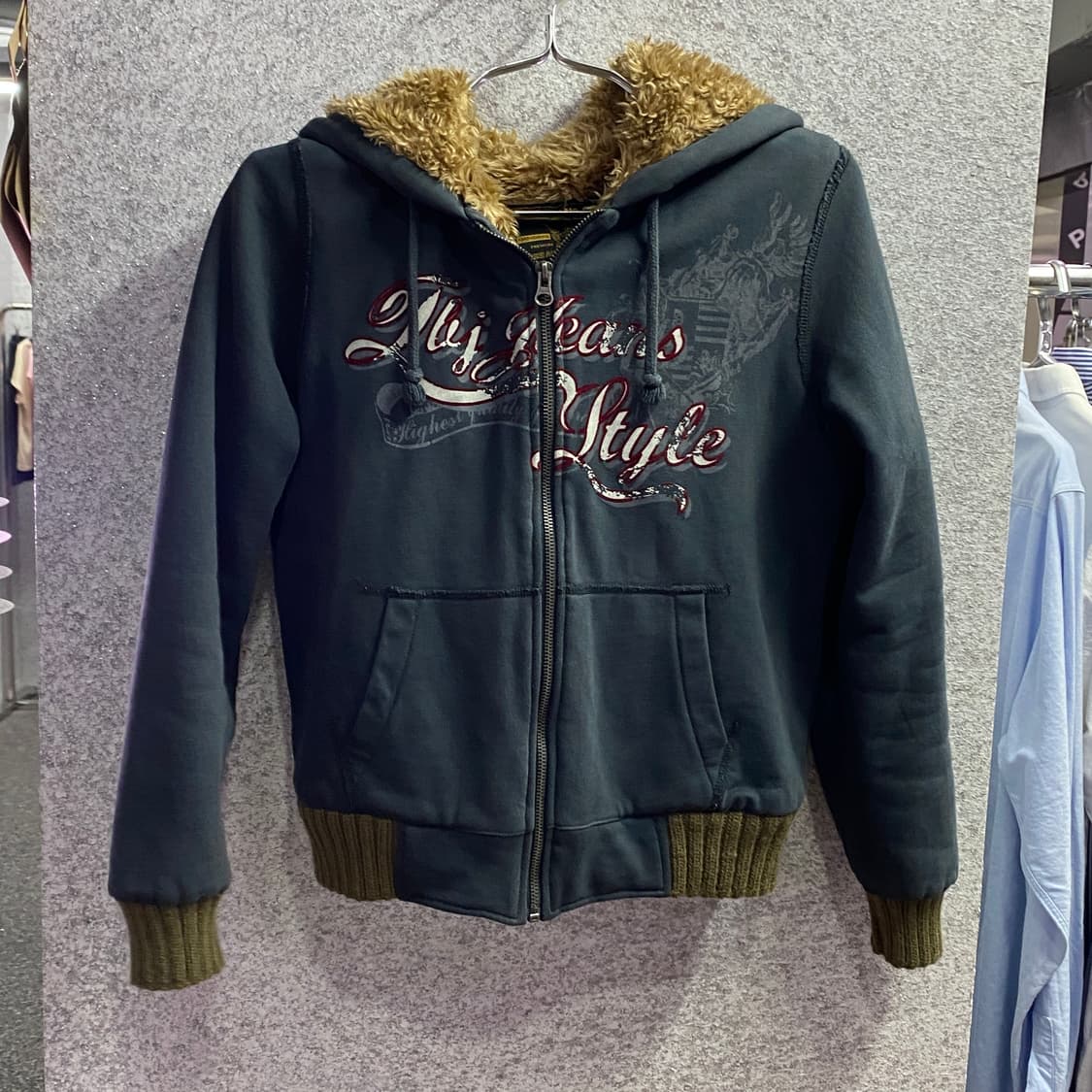 TBJ JEANS CO 빅로고 y2k 후드집업 B3076 상품이미지2