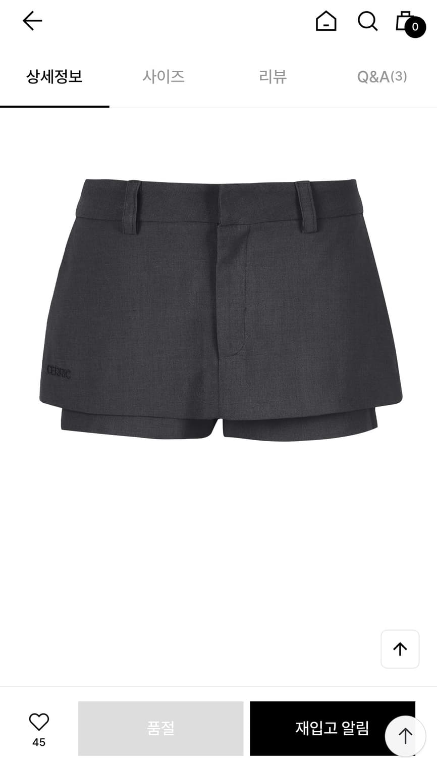 Cerric 세릭 FAKE WRAP SHORT PANTS 상품이미지8