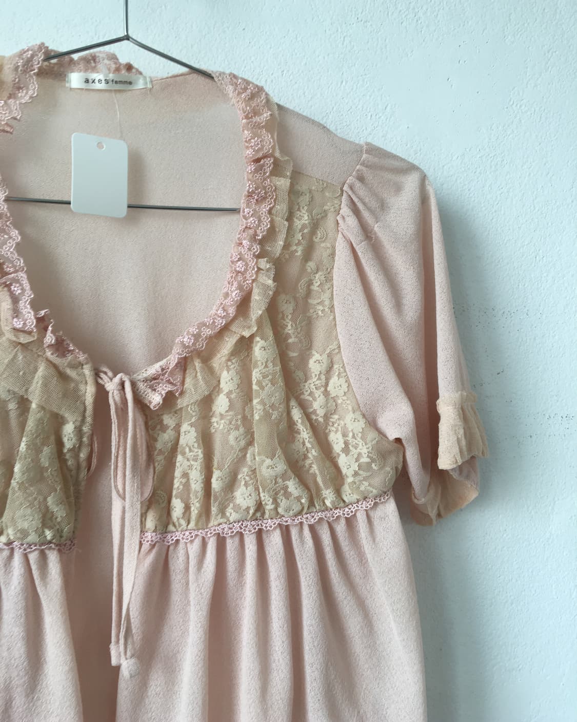 Axes femme lace trimming cardigan 상품이미지5