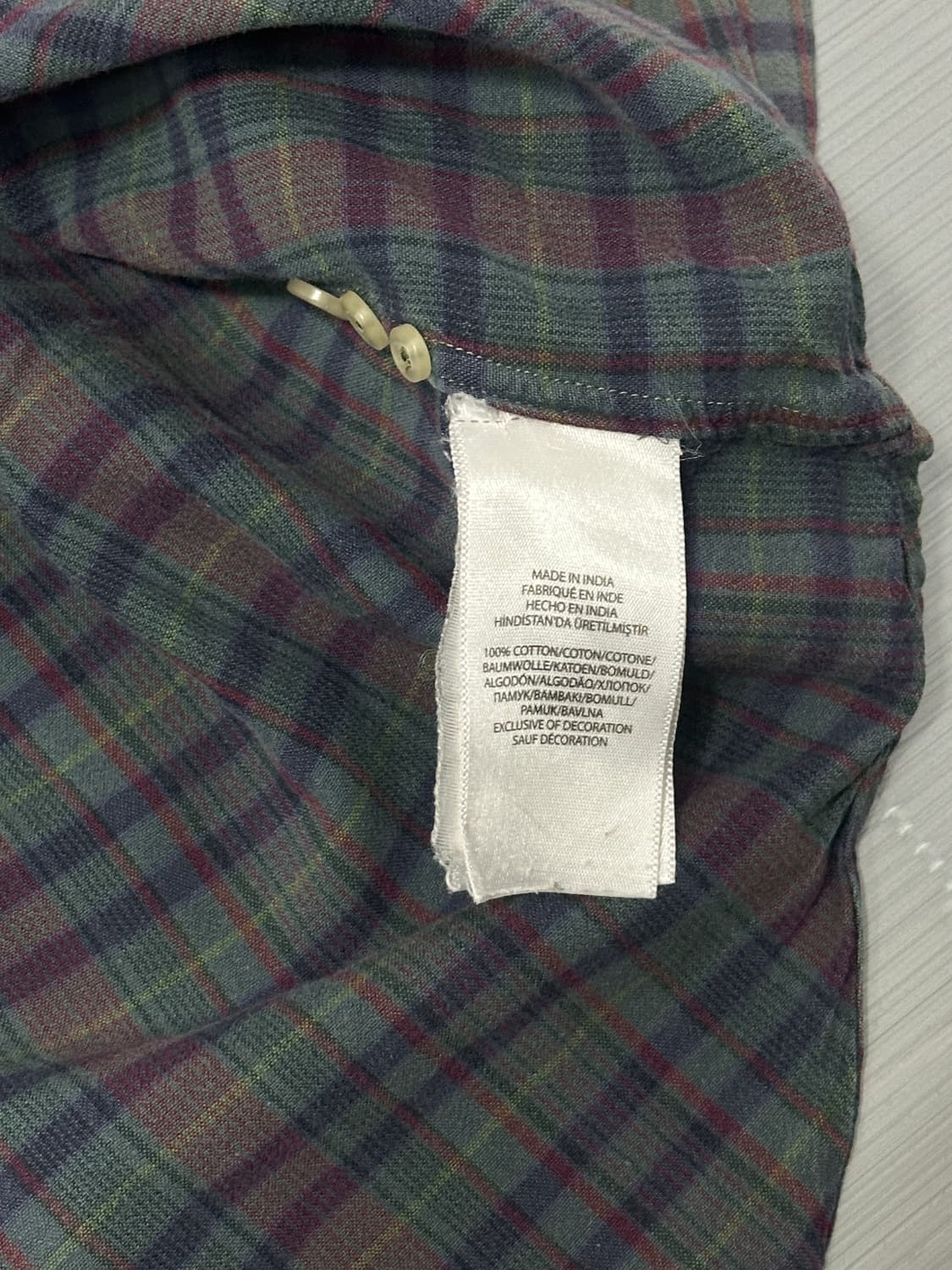 폴로 랄프로렌 슬림핏 체크 긴팔 셔츠 S 상품이미지5