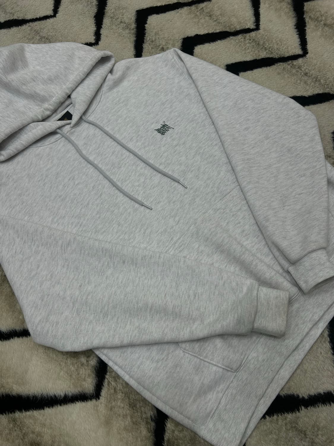 [S]브라운브레스 오버핏 빅로고 후드/애쉬그레이/약기모 상품이미지3