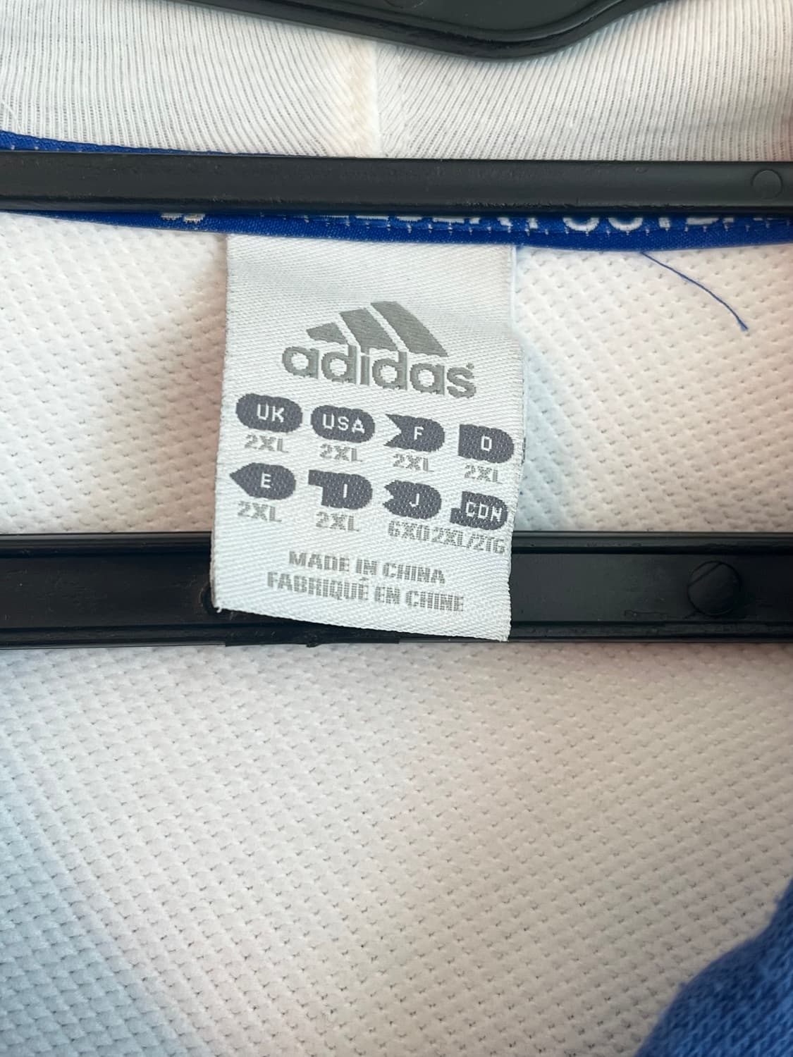 [2XL] 극희귀 유일매물 아디다스 첼시 흰,파 후드티 상품이미지5