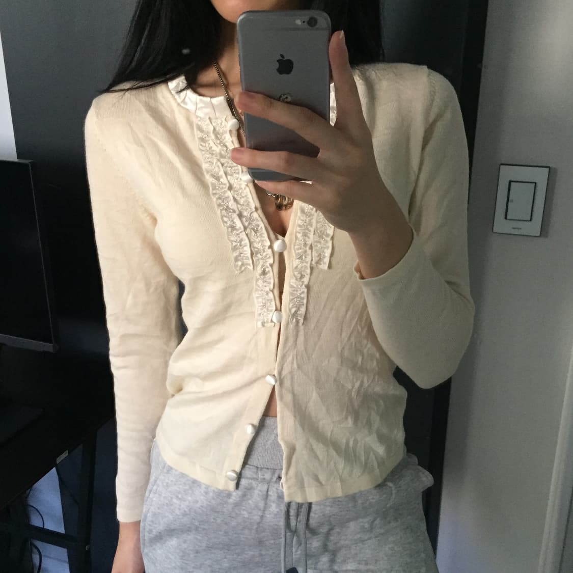 Two:c 네오갸루 모던 프릴 가디건 상품이미지1