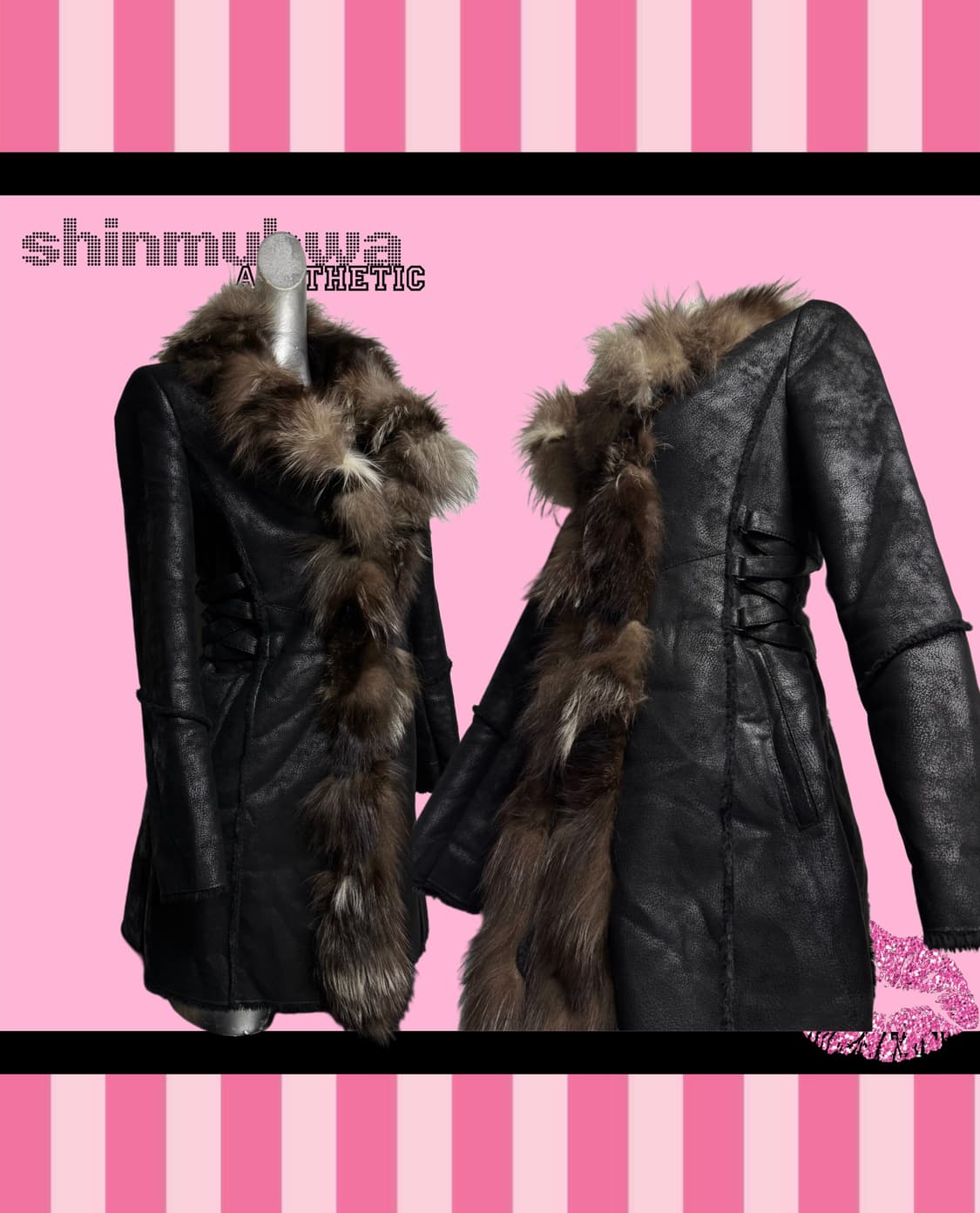 고딕 펑크 폭스퍼 코르셋자켓 상품이미지2