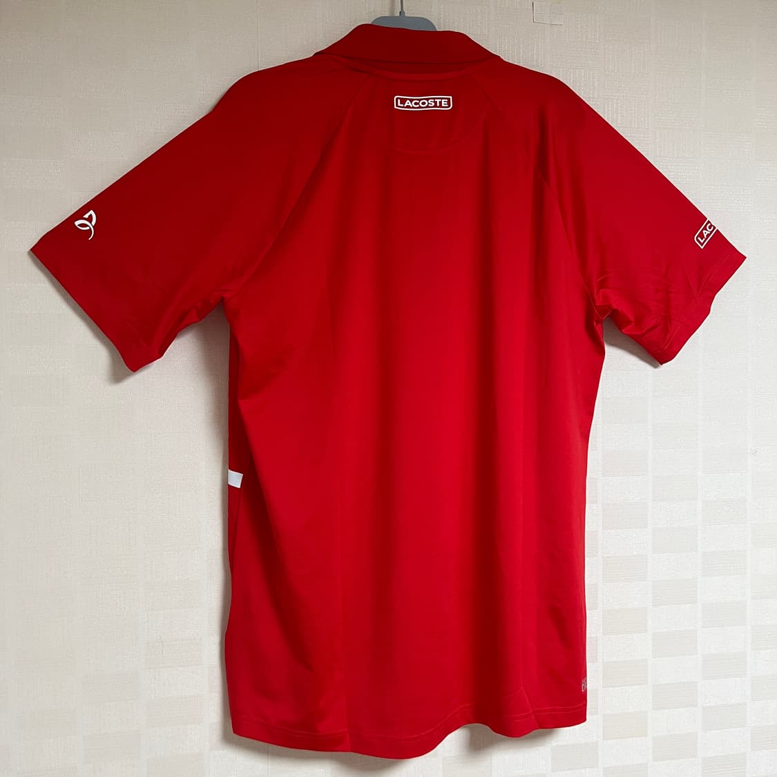 라코스테 롤랑 가로스 노박 조코비치 상의 레드 화이트 상품이미지2