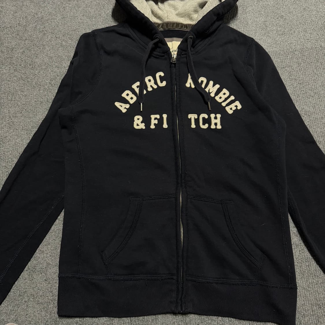 대장템 슬림핏 아베크롬비 네이비 후드집업 L 상품이미지2