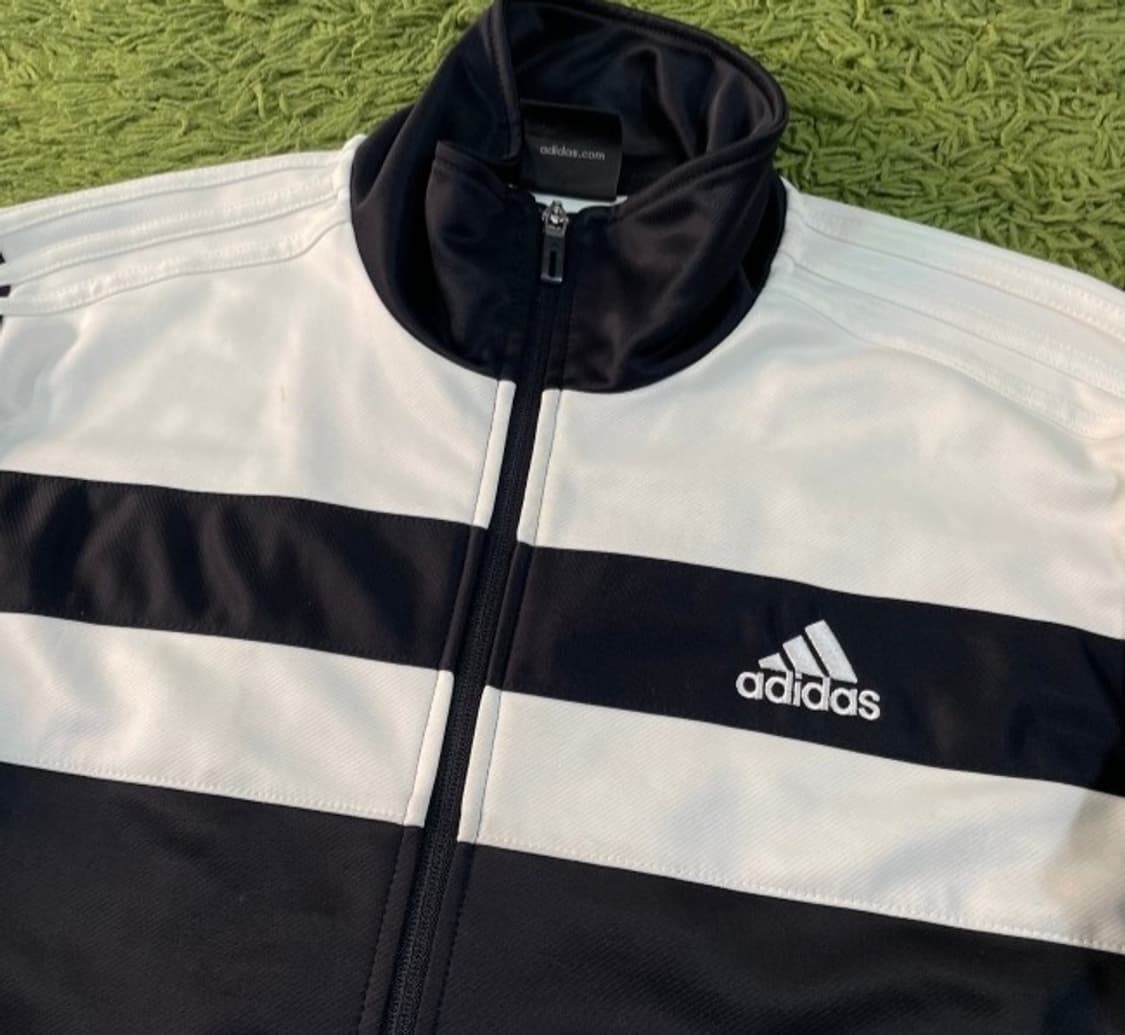 아디다스 블랙 검정 트랙탑 져지집업 95/M 상품이미지2