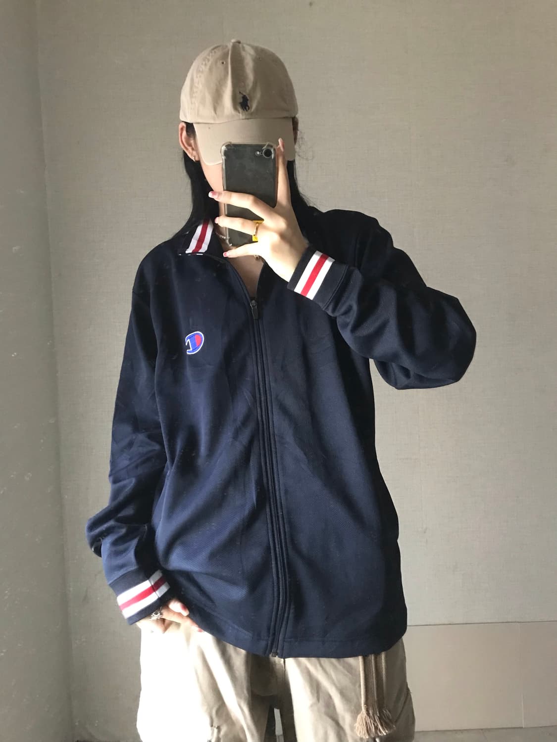 챔피온 네이비 오버핏 져지 상품이미지3