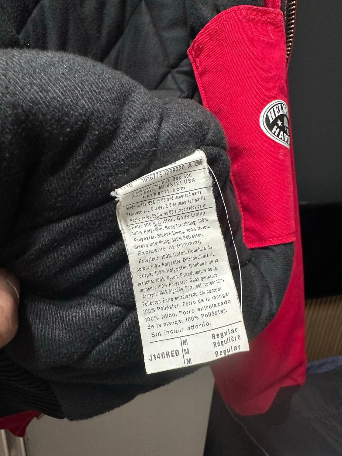 칼하트 액티브 자켓 레드 M 상품이미지6