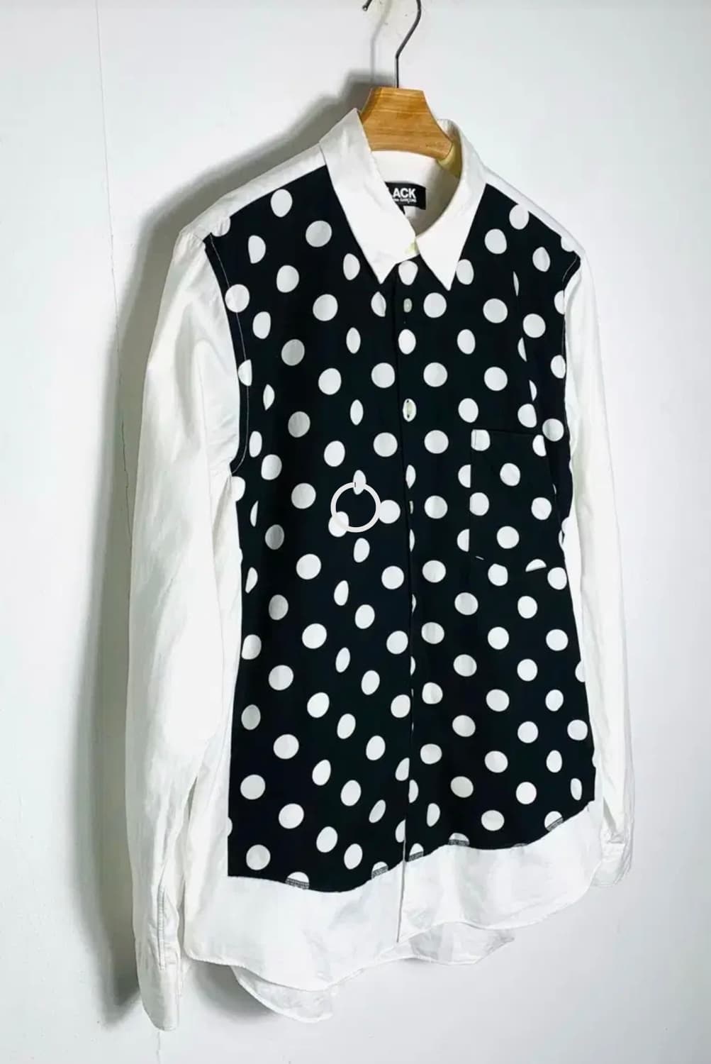 꼼데가르송 블랙 도트 셔츠 L 상품이미지1