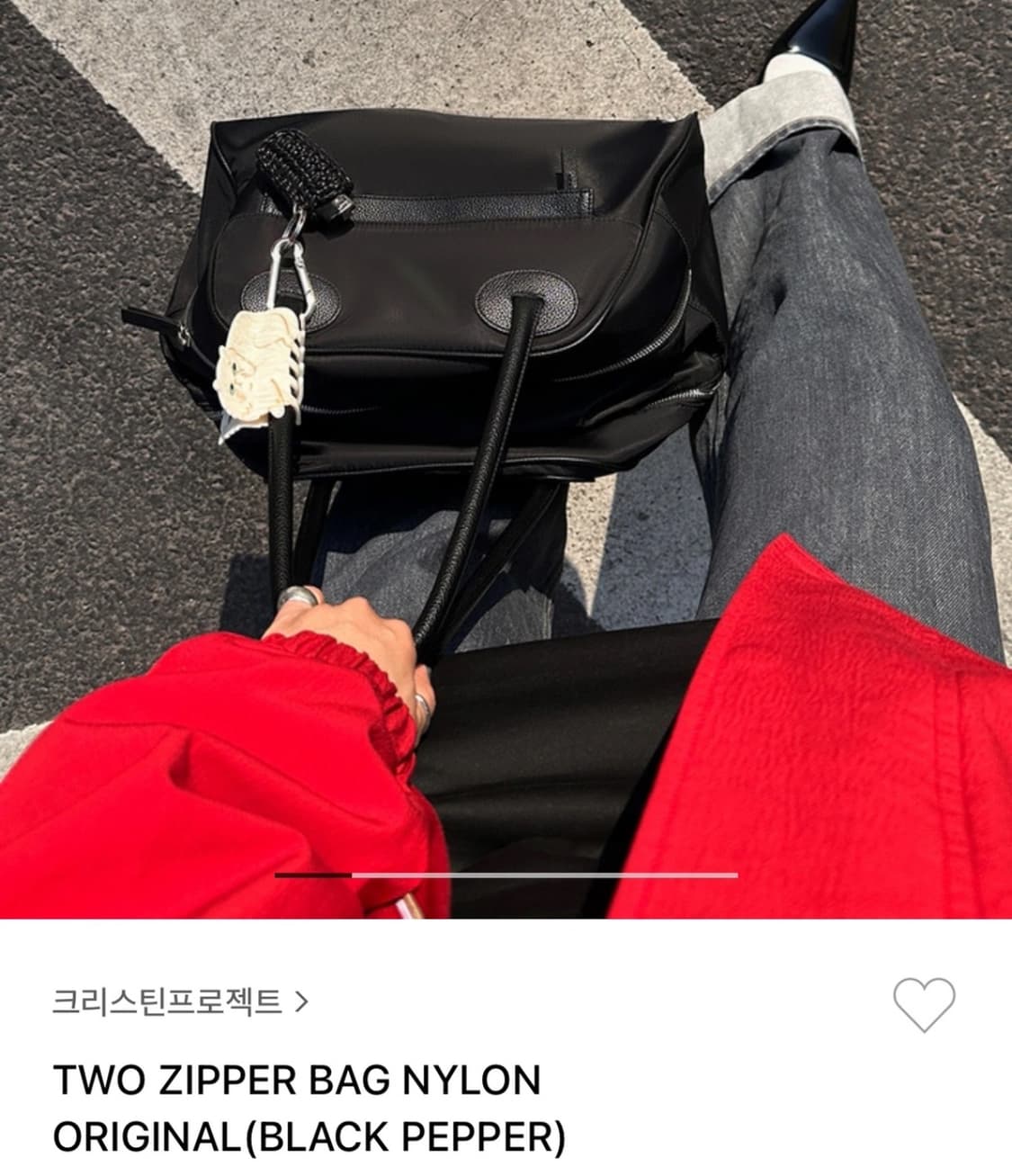 크리스틴프로젝트 two zipper nylon 오리지널 상품이미지1