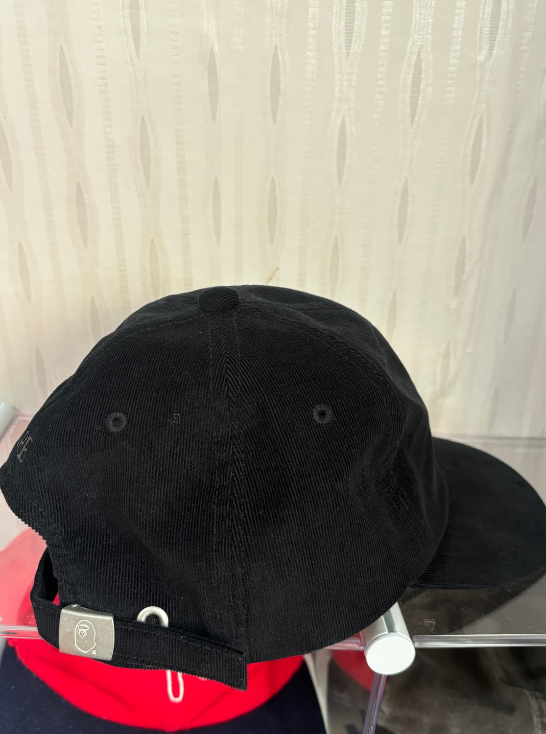 BAPE 블랙 원 포인트 볼캡 상품이미지5