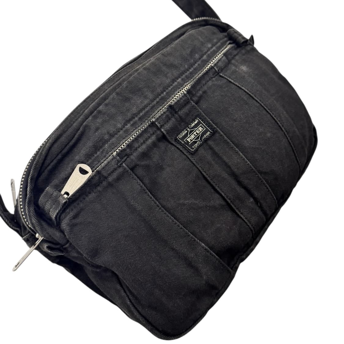 포터 페이지 헤링본 숄더백 블랙 상품이미지5