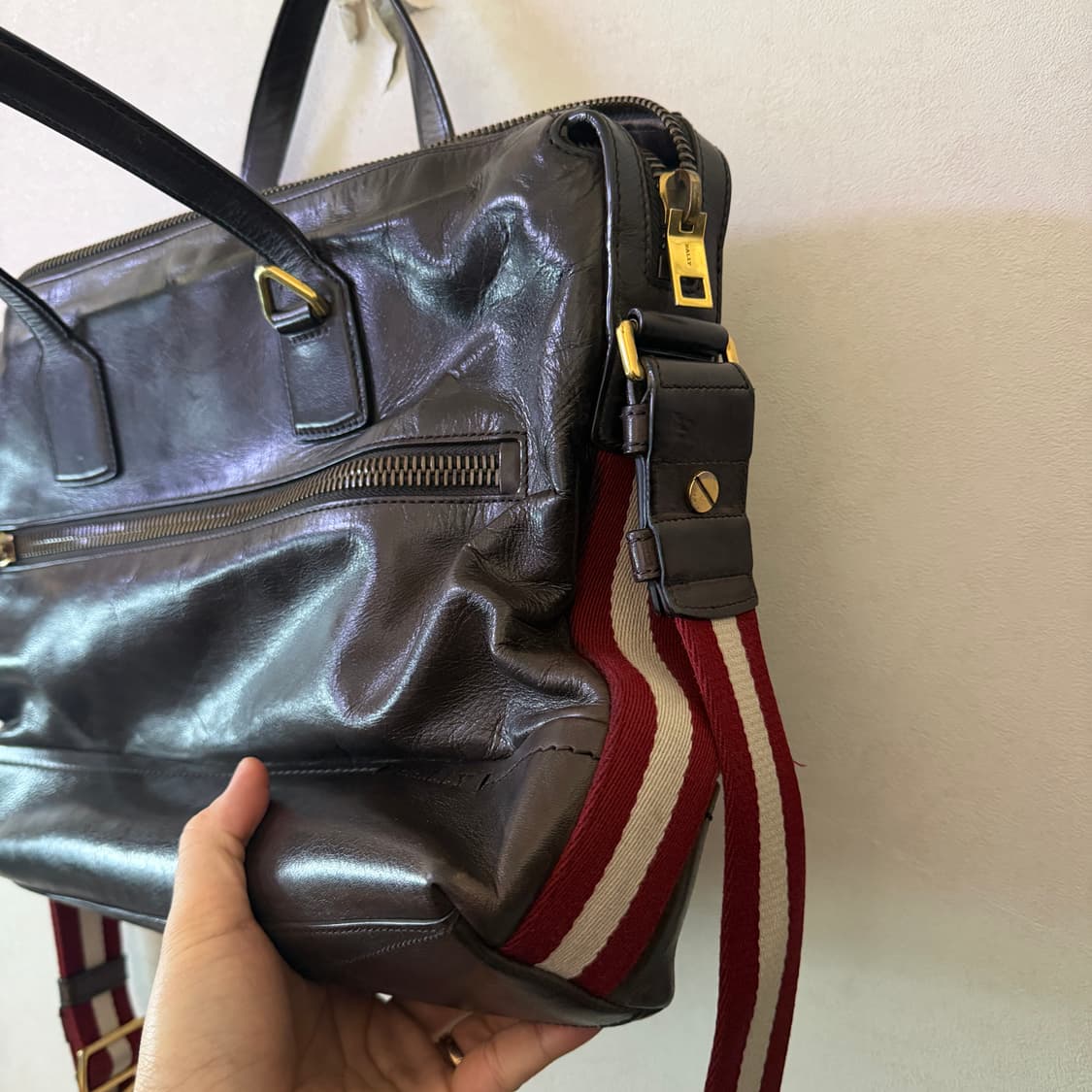 발리 다크브라운 브리프케이스 토트&크로스백 상품이미지8