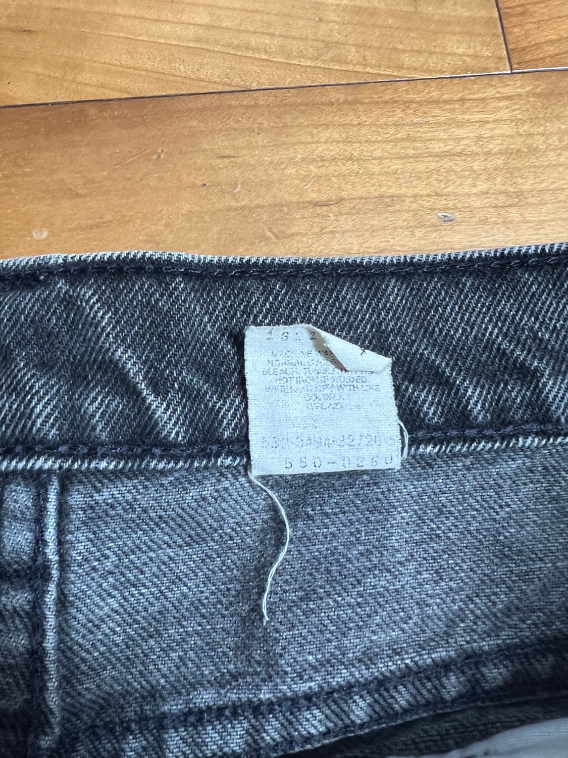 90s levi’s 550 블랙 made in usa 34x34 상품이미지4