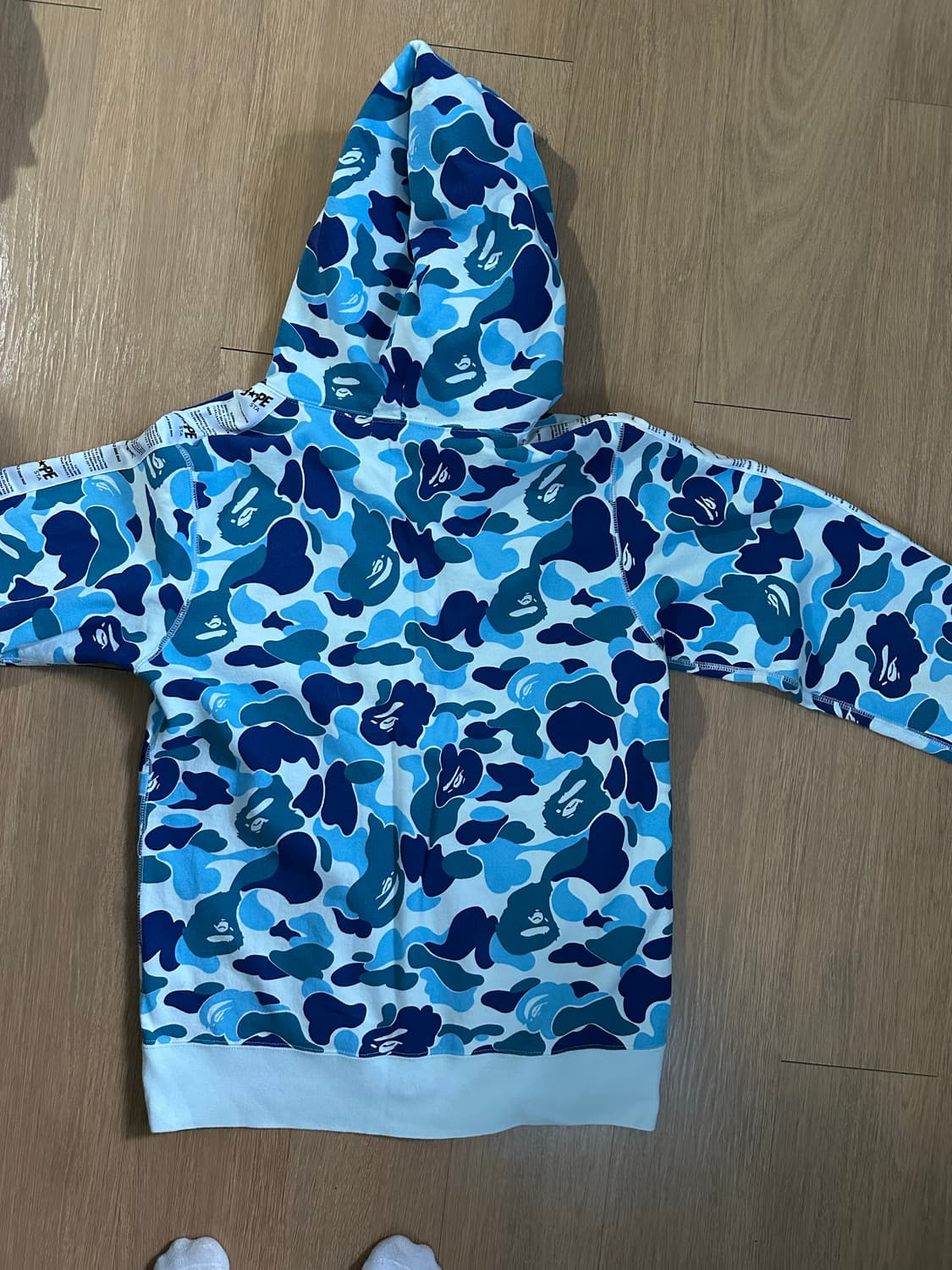 BAPE 블루 카모 풀집 후드 상품이미지3