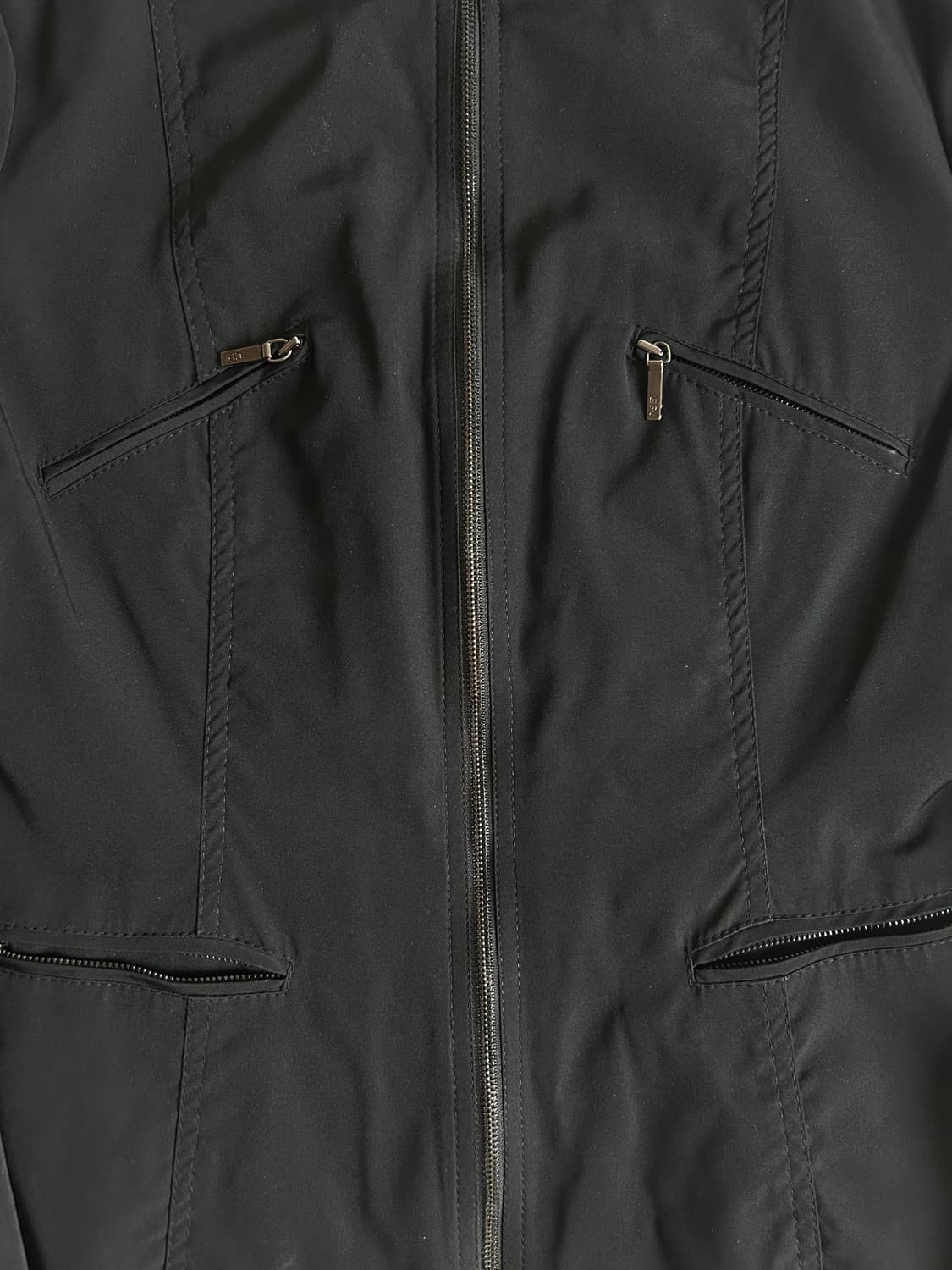 하이넥 노카라 레이서 슬림핏 자켓 상품이미지3