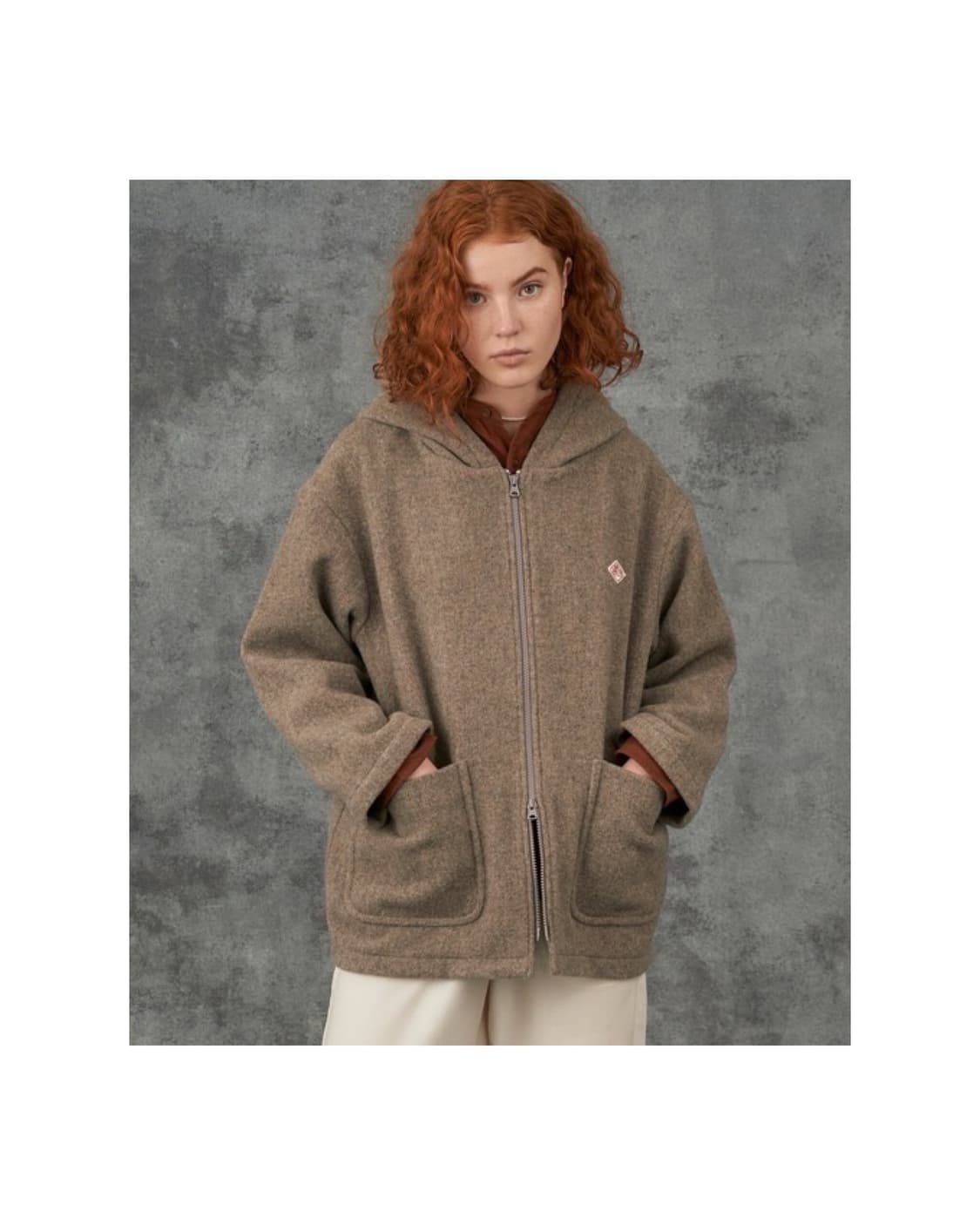 단톤 울 파일 집업 후드 코트 38 상품이미지1