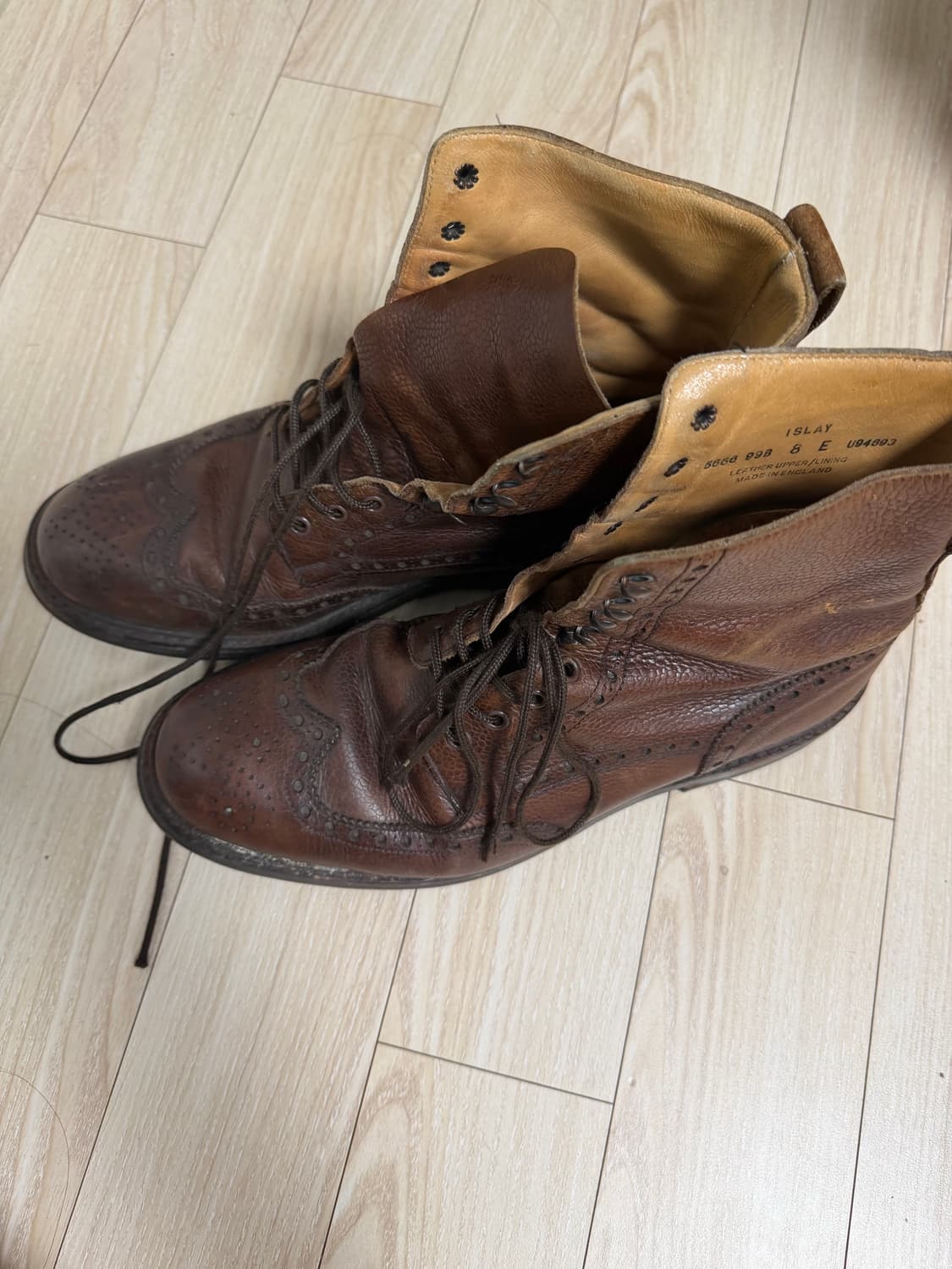 crokett&jones 브라운 레이스업 부츠 상품이미지2