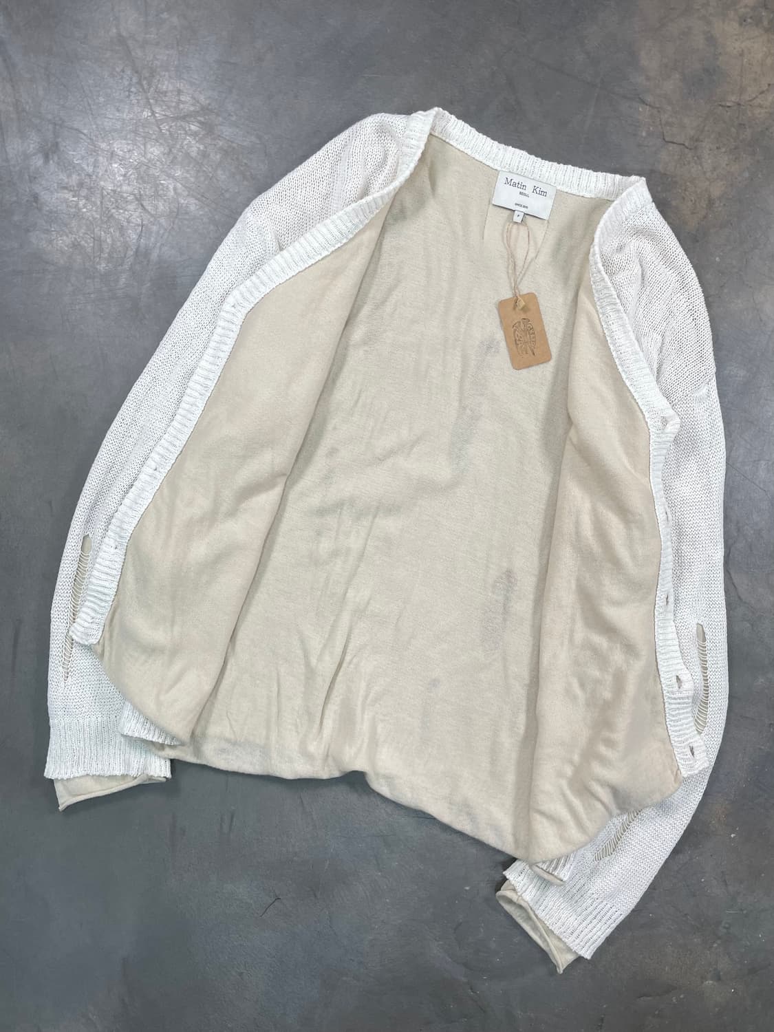 마뗑킴 레이어 그런지 니트 가디건 상품이미지4