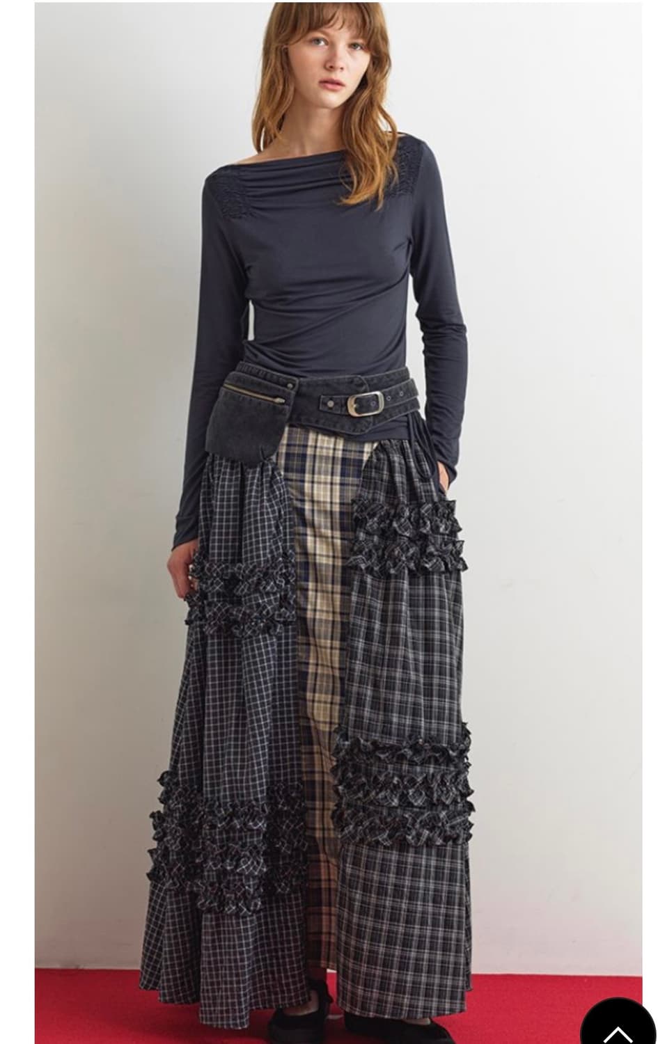 아옵트 데님 벨트백 블랙 상품이미지2