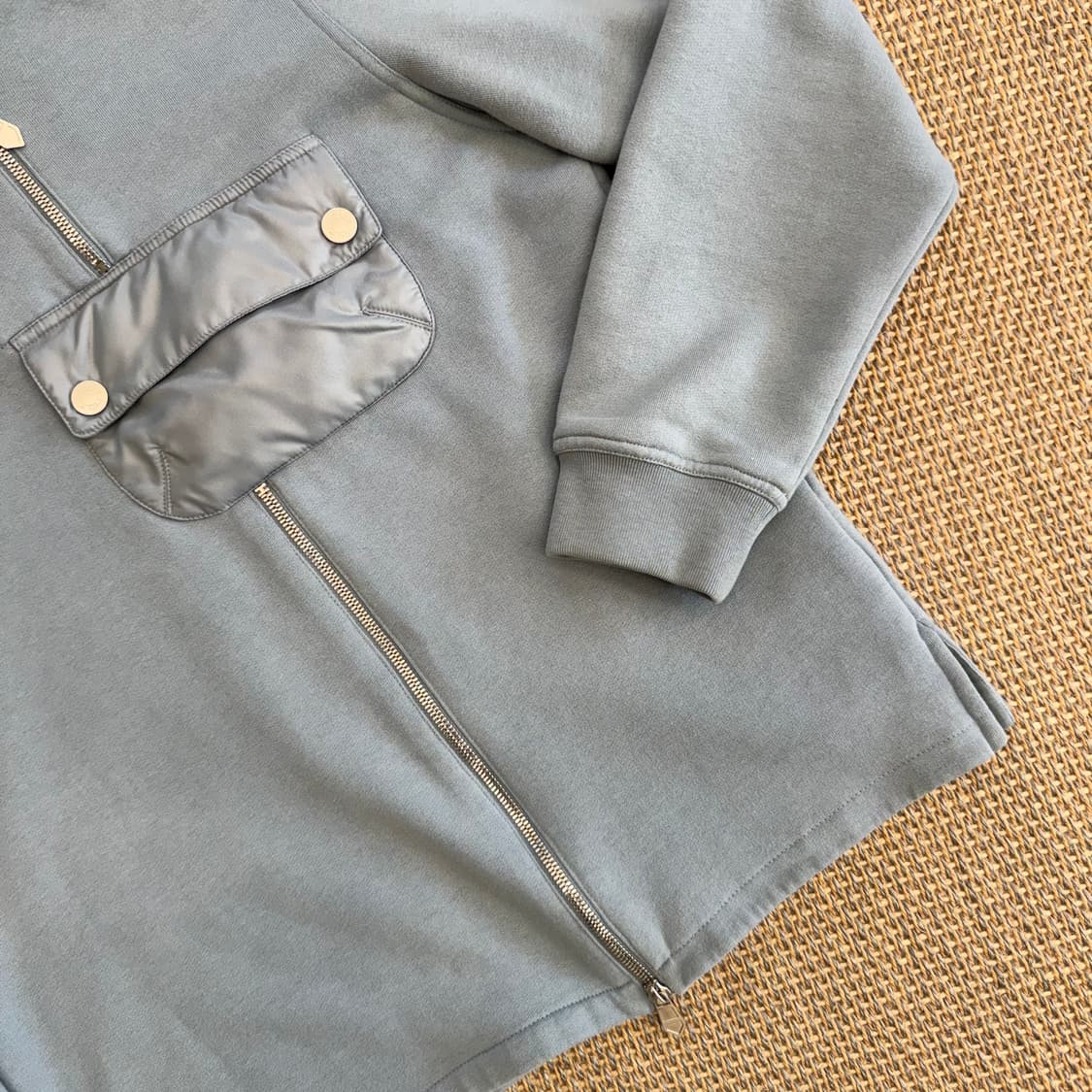 HERMES 에르메스 더블 집업 유틸리티 플리스 기모 후드 점퍼 상품이미지2