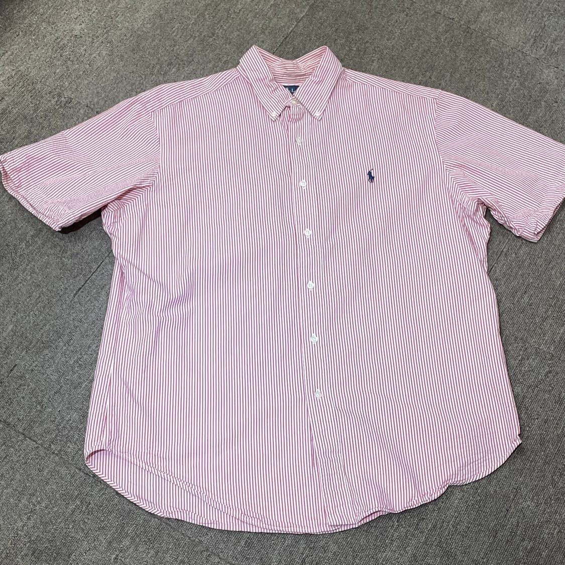 (L) POLO 폴로 랄프로렌 스트라이프 반팔 셔츠 클래식 핏 상품이미지4