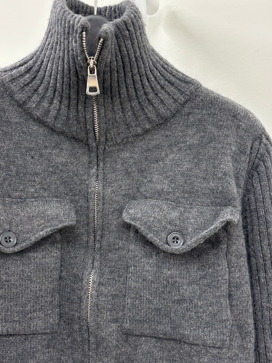 빈티지 투웨이 크롭 니트집업 상품이미지7