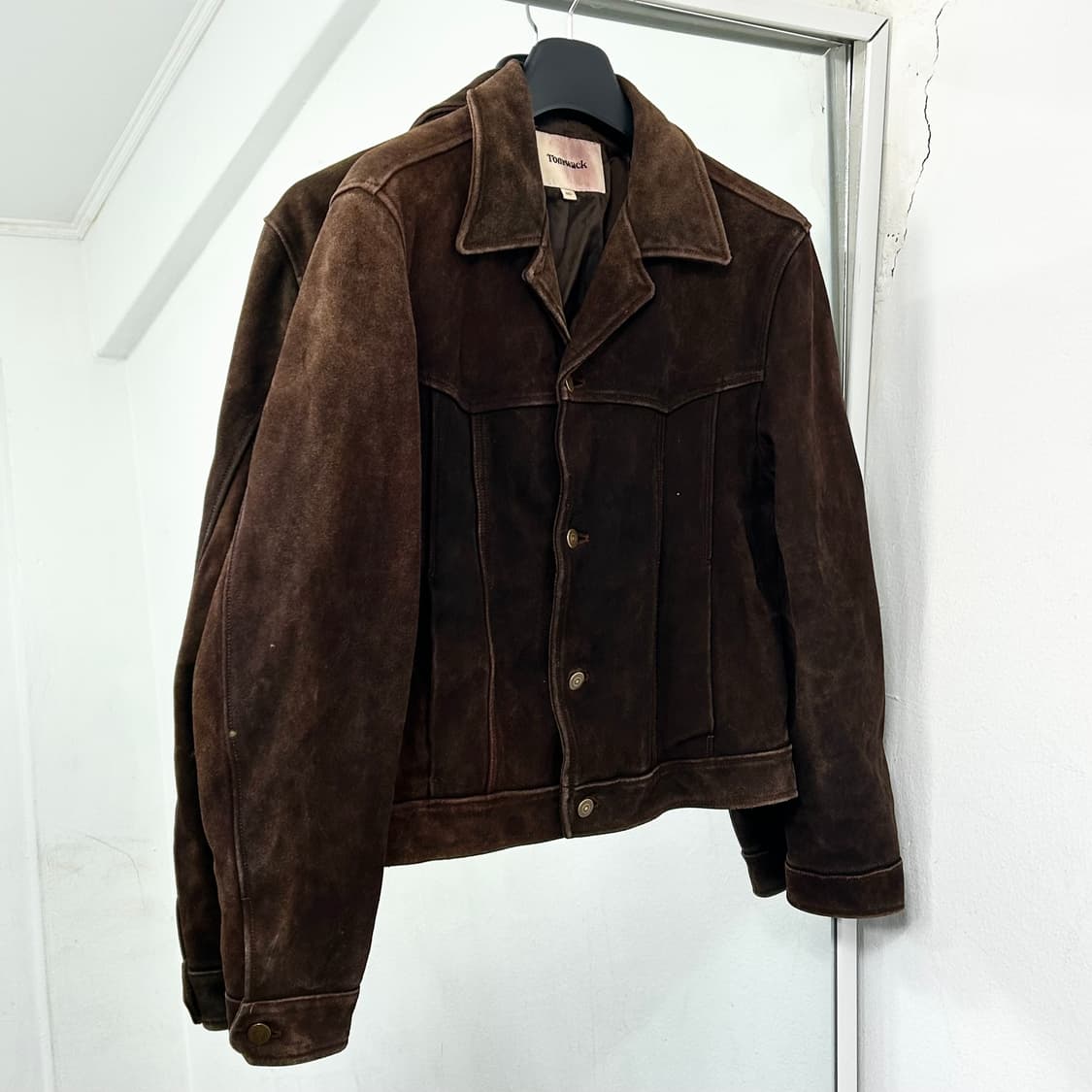 토니웩 웨스턴 스웨이드 크롭 트러커 자켓 상품이미지2