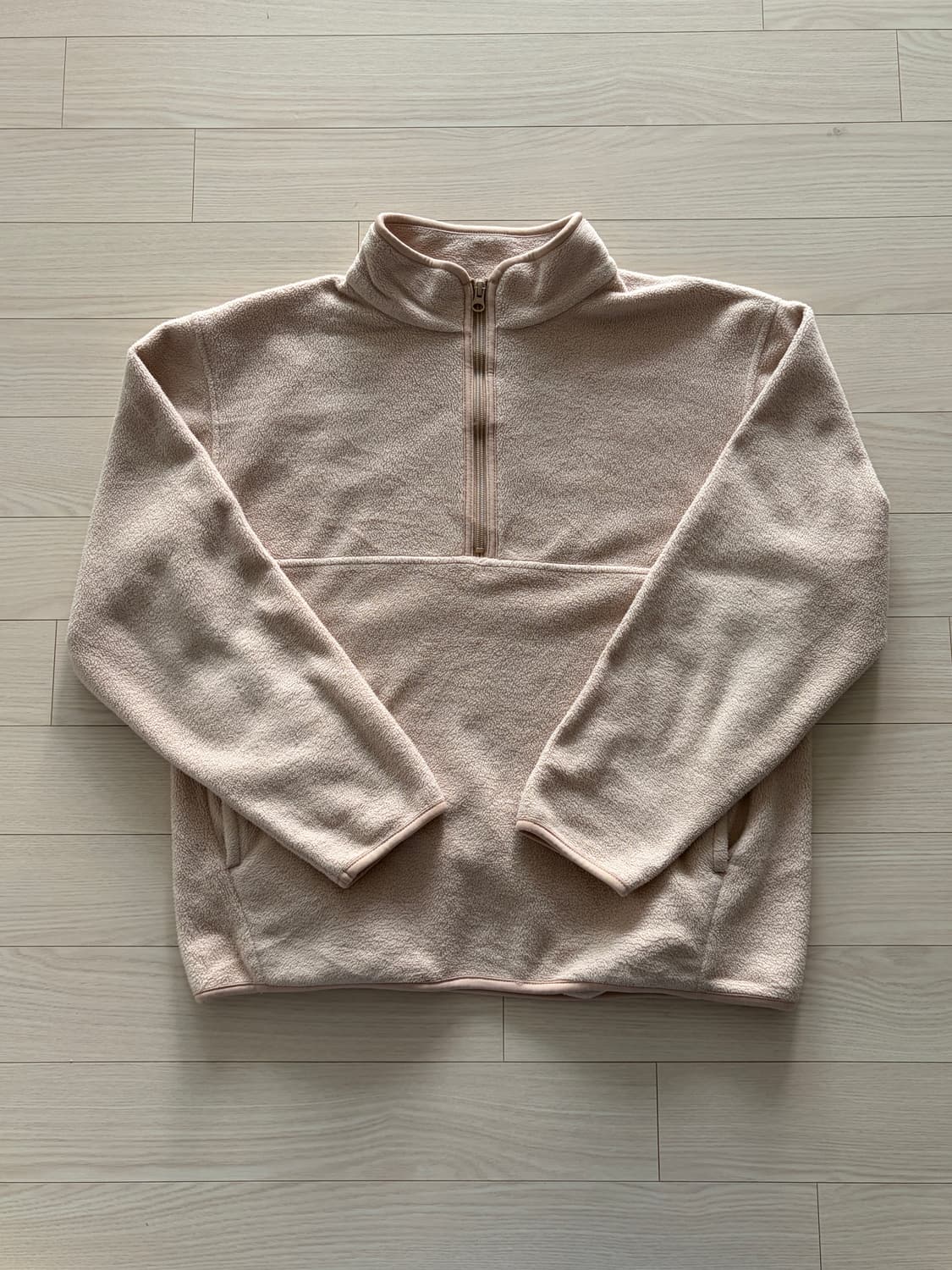 90s 올드 유니클로 신칠라 후리스 베이지 L (103) 상품이미지1