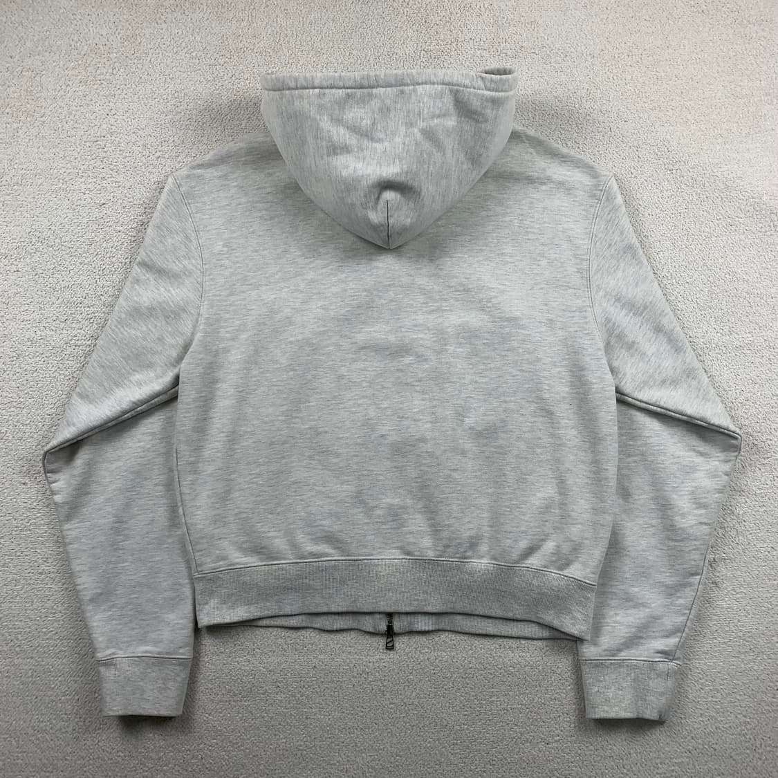 세터 자수로고 테오 코튼 후드집업 멜란지그레이 상품이미지2