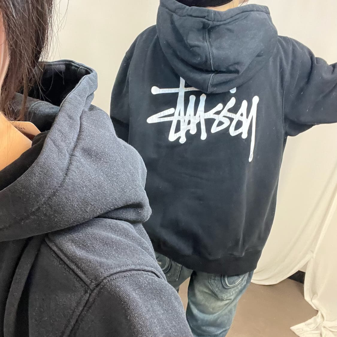 Stüssy black hoodie (후면 프린팅 갈라짐) 상품이미지2