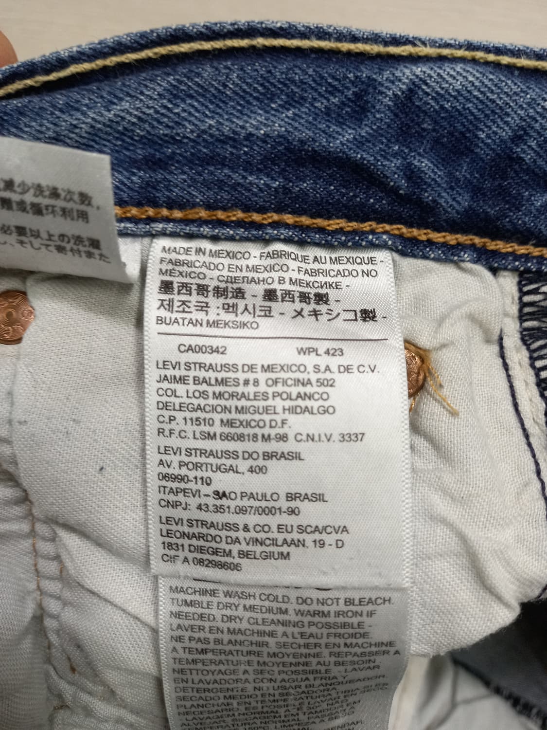 30 리바이스501CT 멕시코 워싱 스판 슬림일자진 30-188 상품이미지8