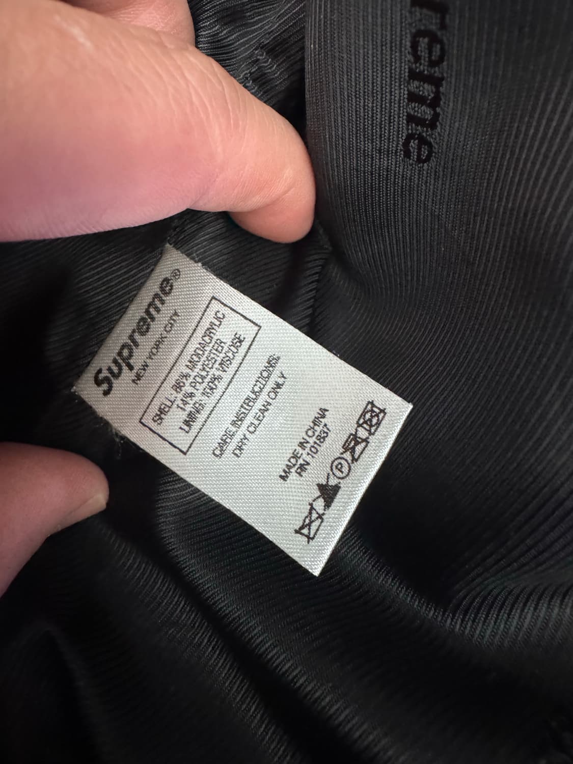 슈프림 faux 퍼 자켓 블랙 라지 상품이미지5