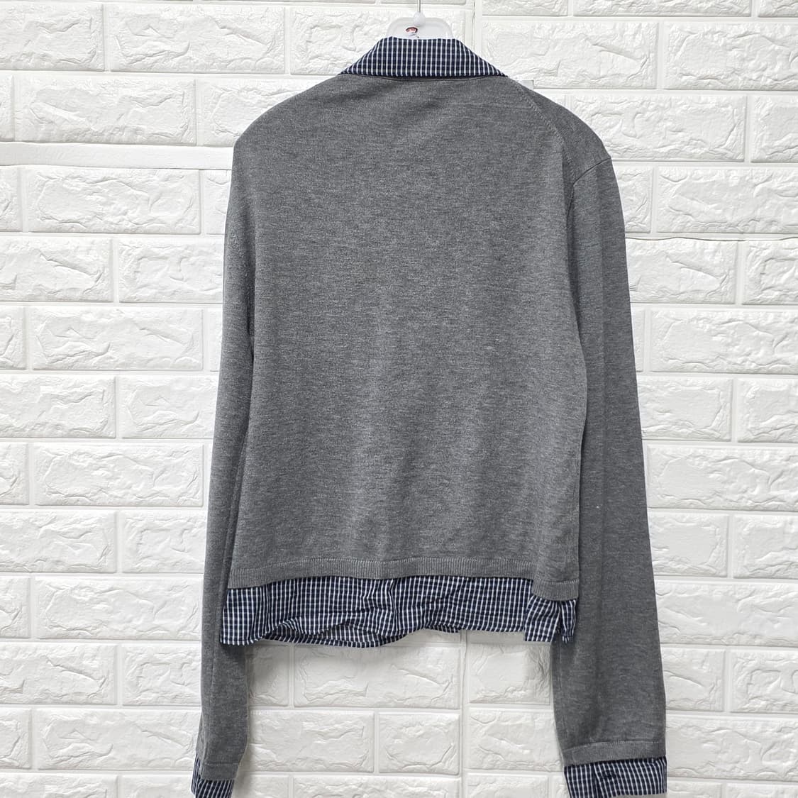 택포_ 25s GENERAL IDEA 셔츠 배색 가디건 XL 상품이미지4