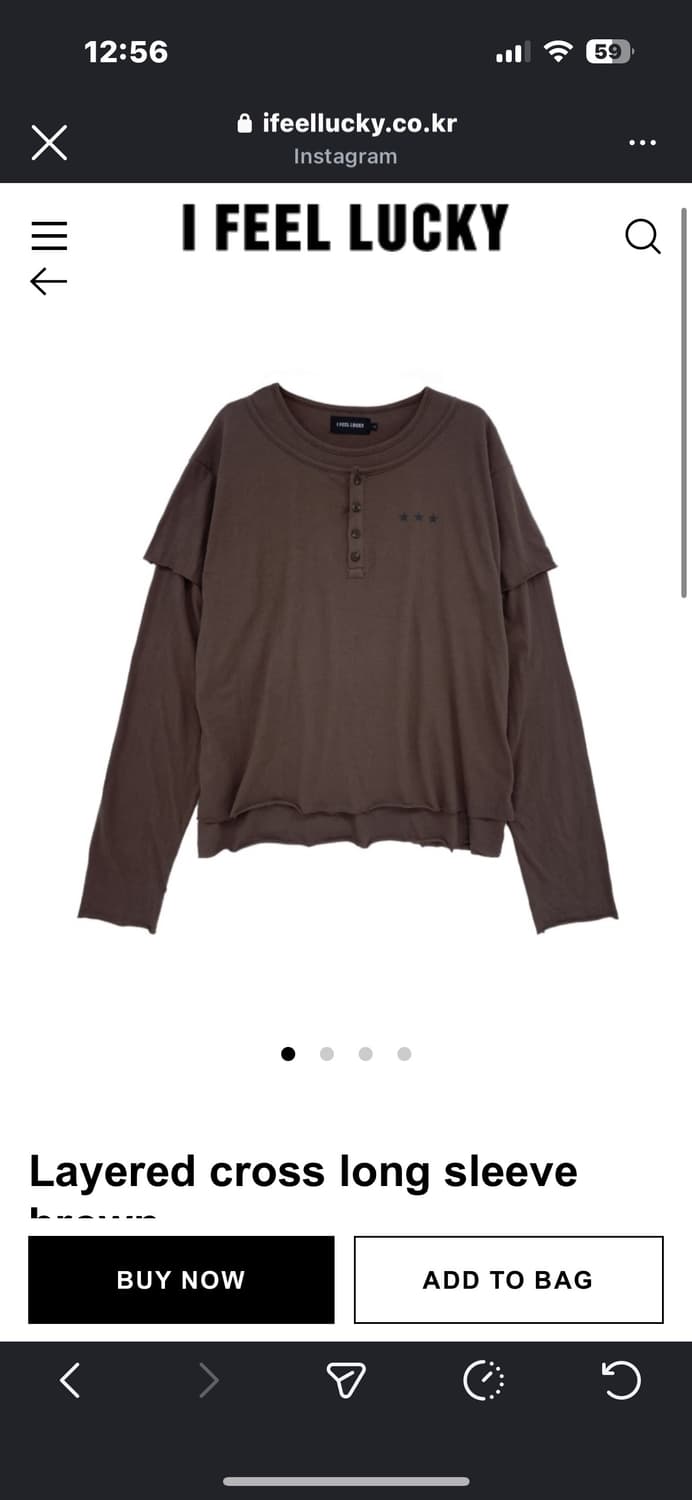 아이필럭키 레이어드 크로스 롱슬리브 구해요  상품이미지1