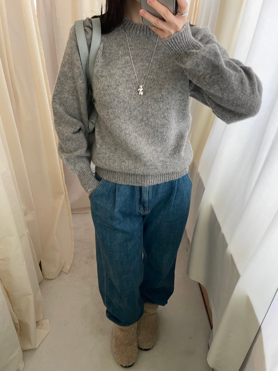 vintage gray crew neck knit 상품이미지6