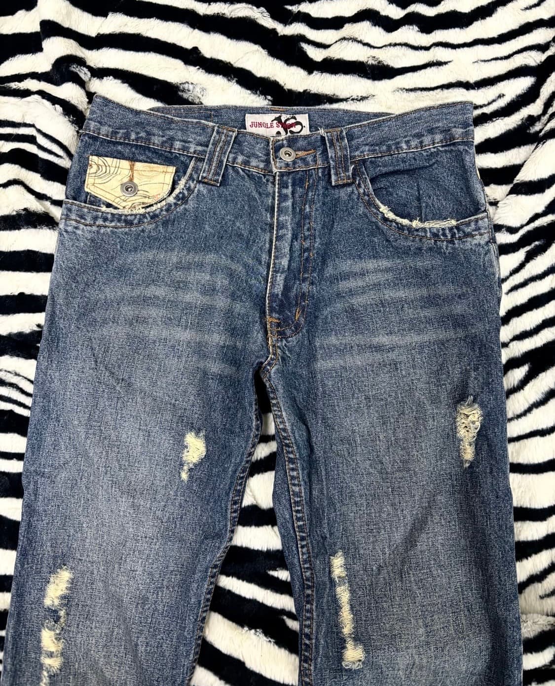 Jungle Storm] Oriental Print Denim Loos 상품이미지6