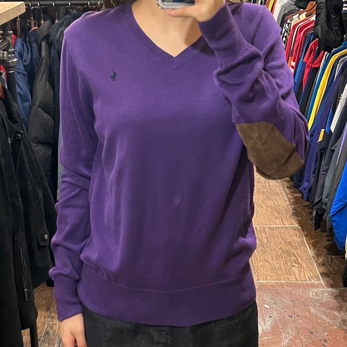 [HI] 폴로 니트 퍼플 상품이미지1