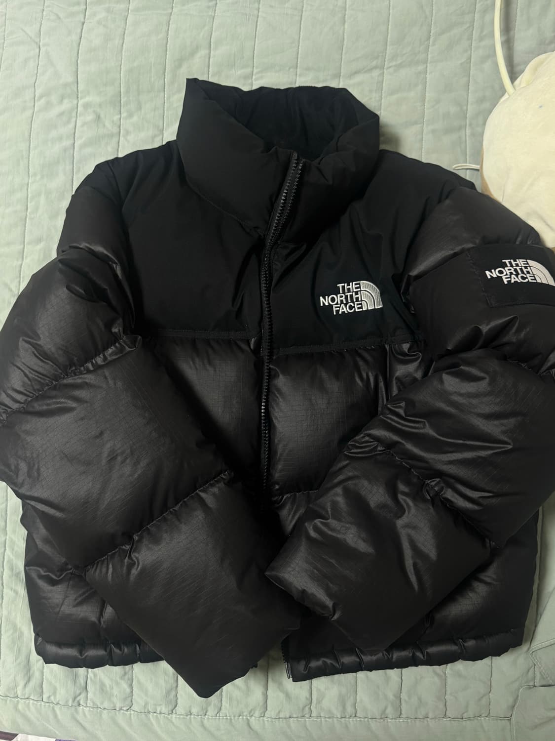 노스페이스 패딩 s 화이트라벨 블랙 상품이미지1