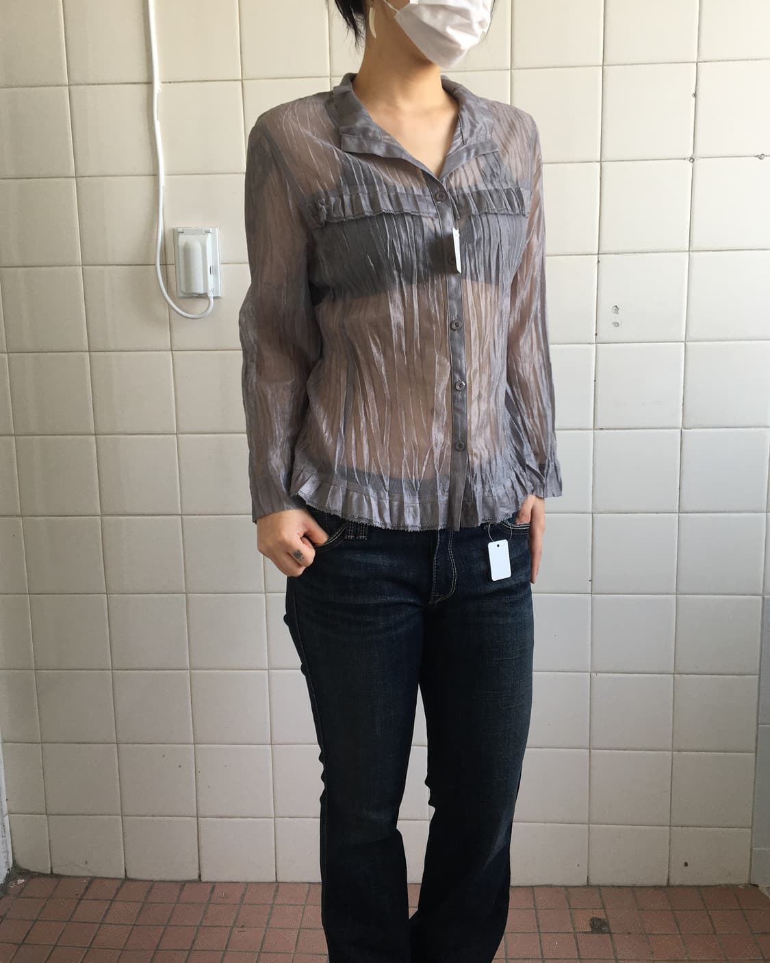 Glossy pleats shirt 상품이미지6