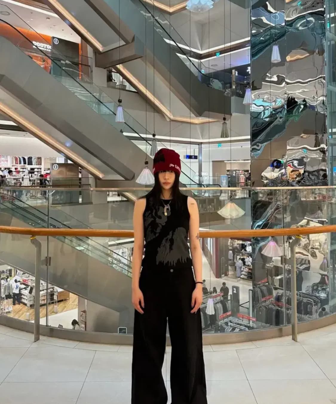탄산마그네슘 비니 자카드 엘 캐피탄 비니 버건디 상품이미지3