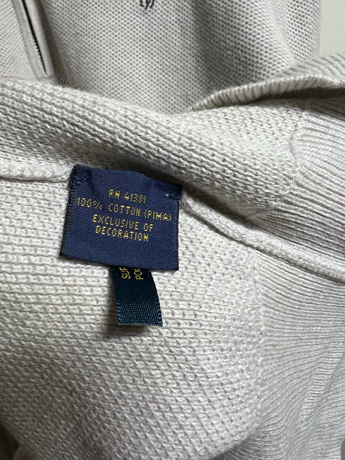 폴로 랄프로렌 피마코튼 하프집업 니트 상품이미지6