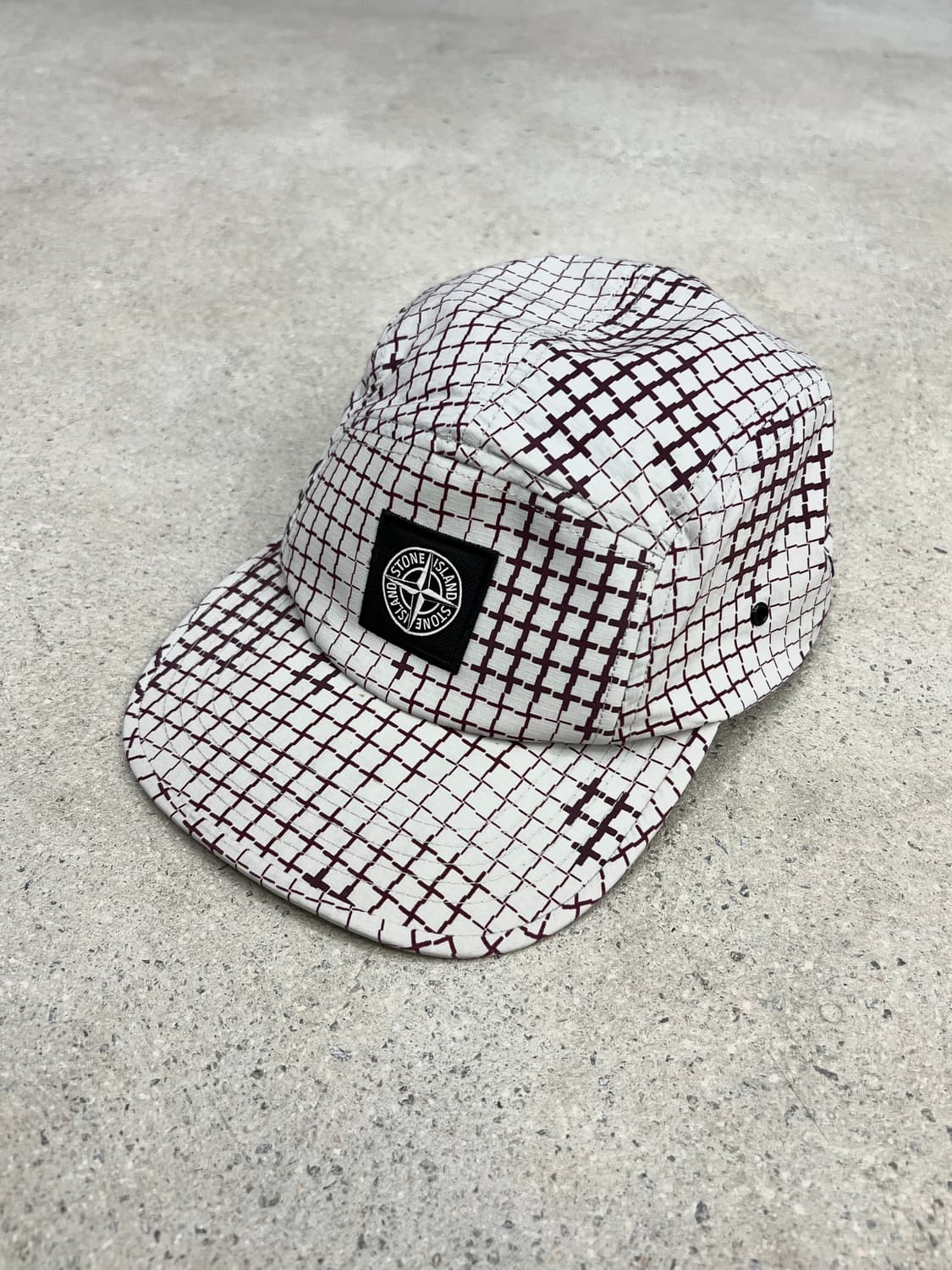 스톤아일랜드 그리드 카모 캠프 캡 상품이미지1