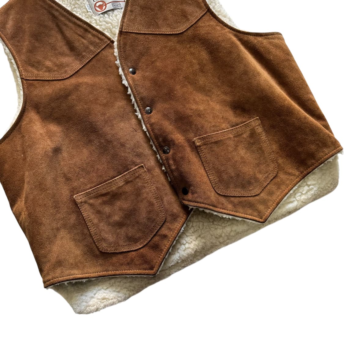 [105] 70's Sears 시어스 레더 베스트 조끼 상품이미지3