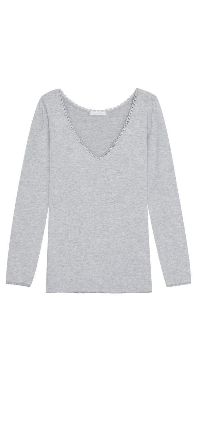 샵페어리 iris long top (melange grey) 상품이미지2