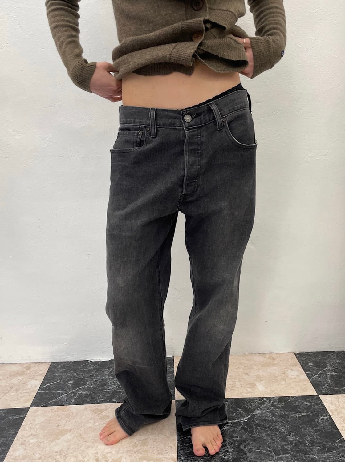 Levis 501 black denim pants 상품이미지3