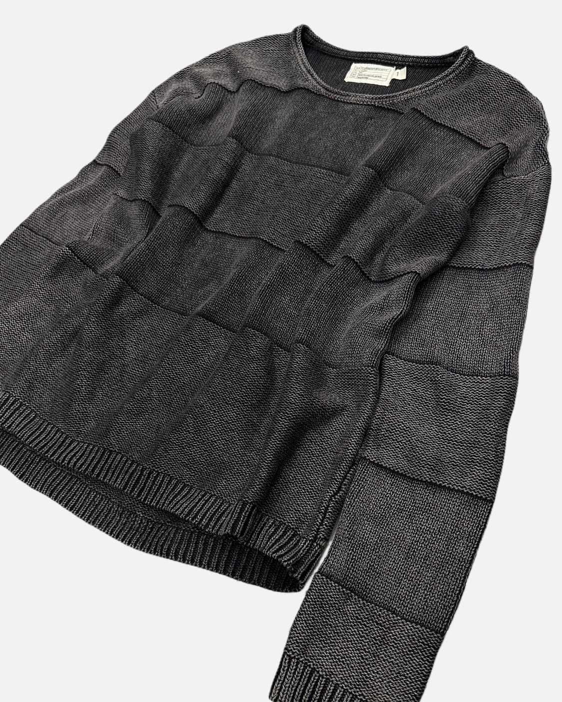 washed grey stripe knit 상품이미지4