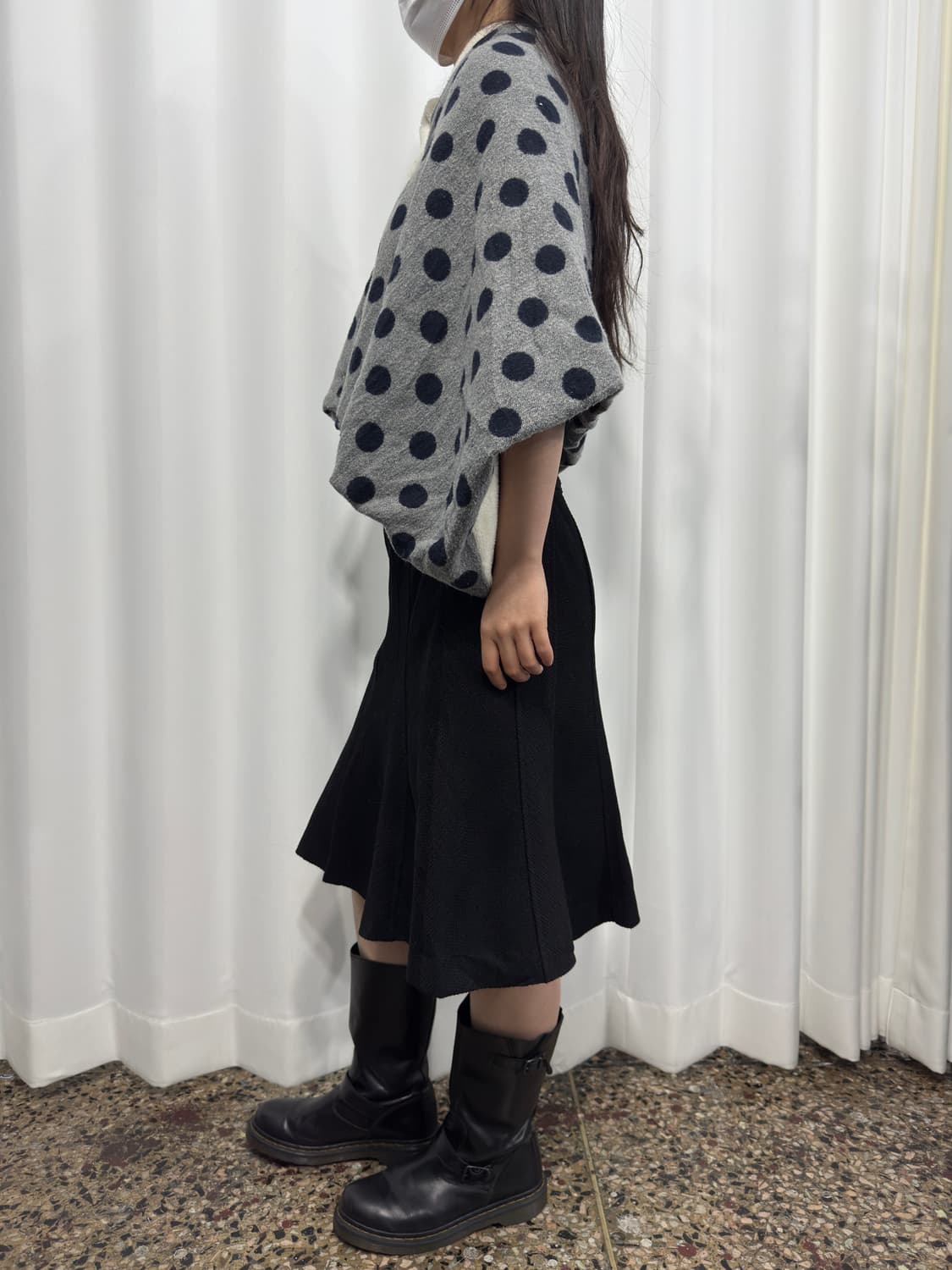 tsukuru & lin dot fleece cape 상품이미지5